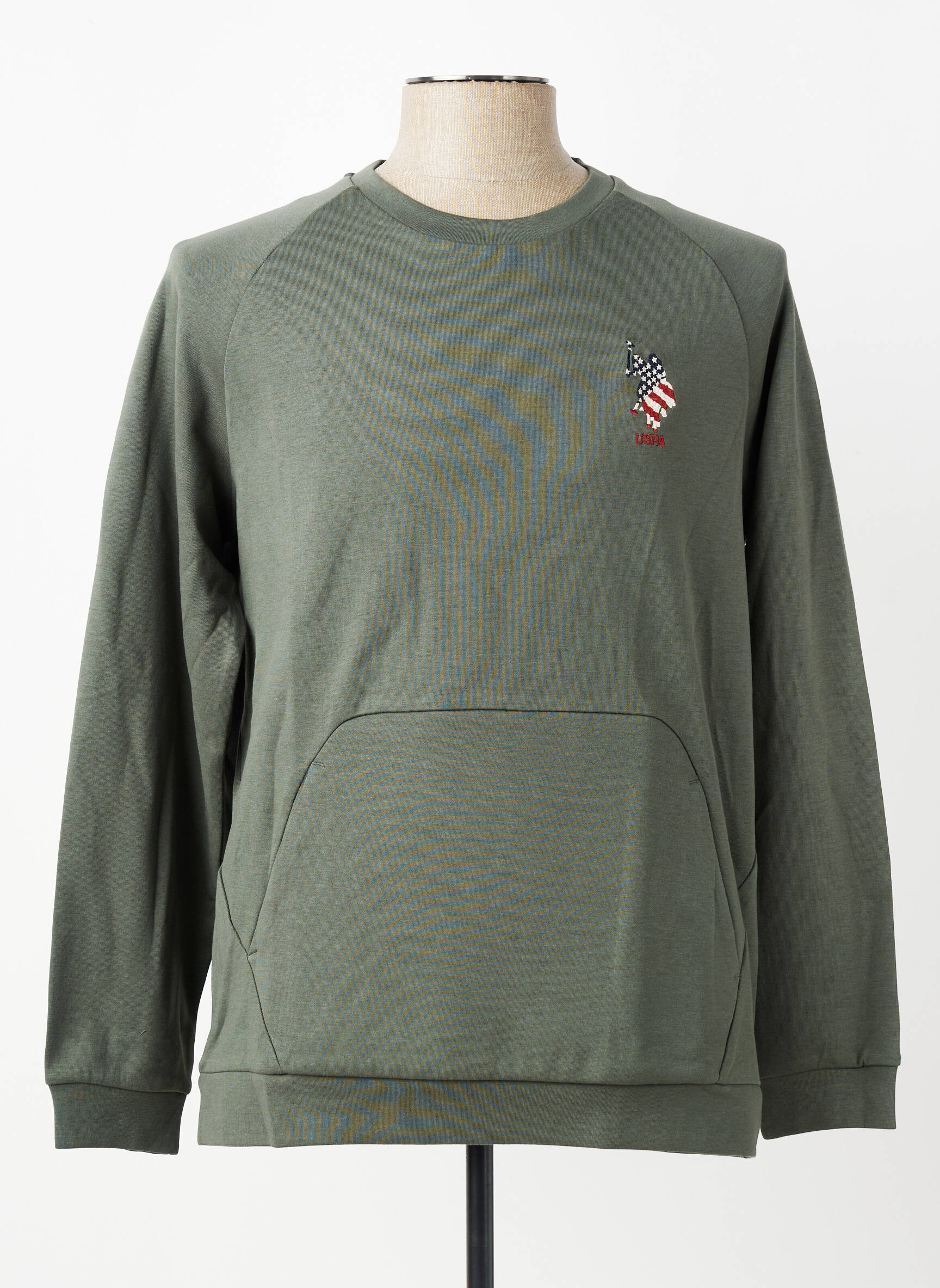 Mikroskopas siuvinėjimas ilgos rankovės žalias U.S. POLO ASSN vyras