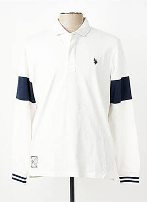 Polo ilgos rankovės ilgos rankovės baltas U.S. POLO ASSN vyras