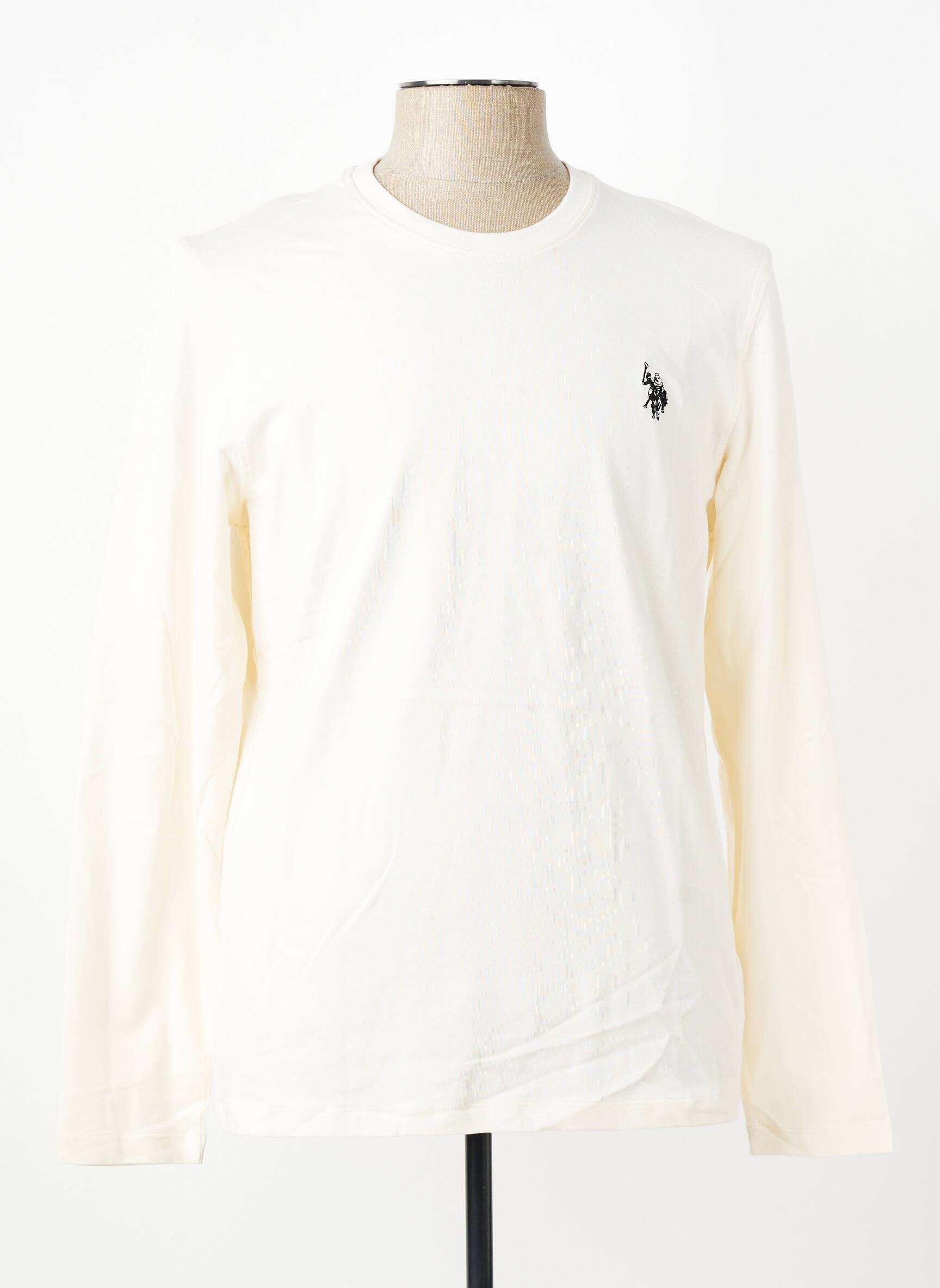 T-marškinys centrinė iškirptė ilgos rankovės bežinis U.S. POLO ASSN vyras