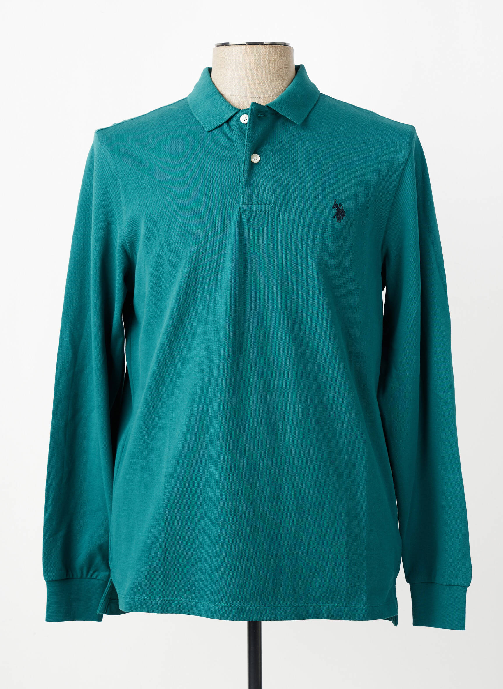 Polo ilgos rankovės ilgos rankovės žalias U.S. POLO ASSN vyras