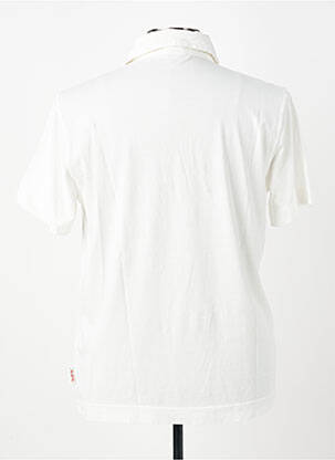 Polo jersey audinys trumpas rankovės baltas BOB vyras
