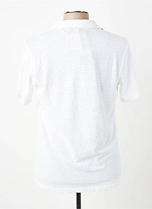 Polo jersey audinys trumpas rankovės baltas BOB vyras