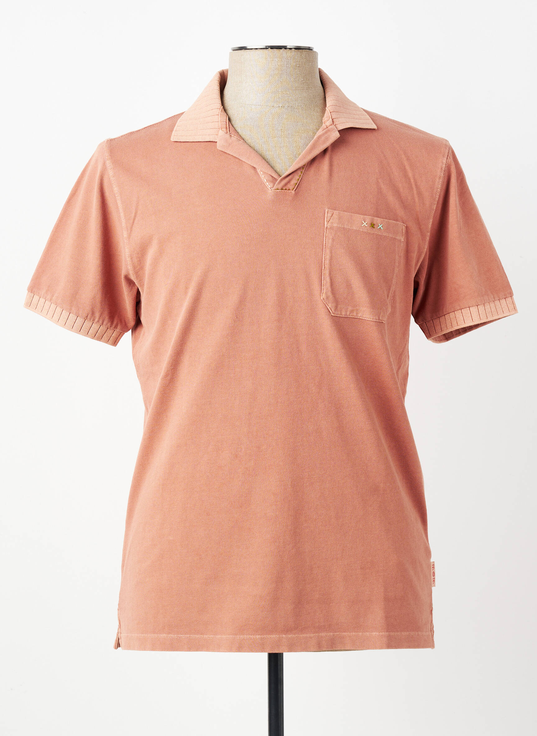 Polo jersey audinys trumpas rankovės oranžinė BOB vyras