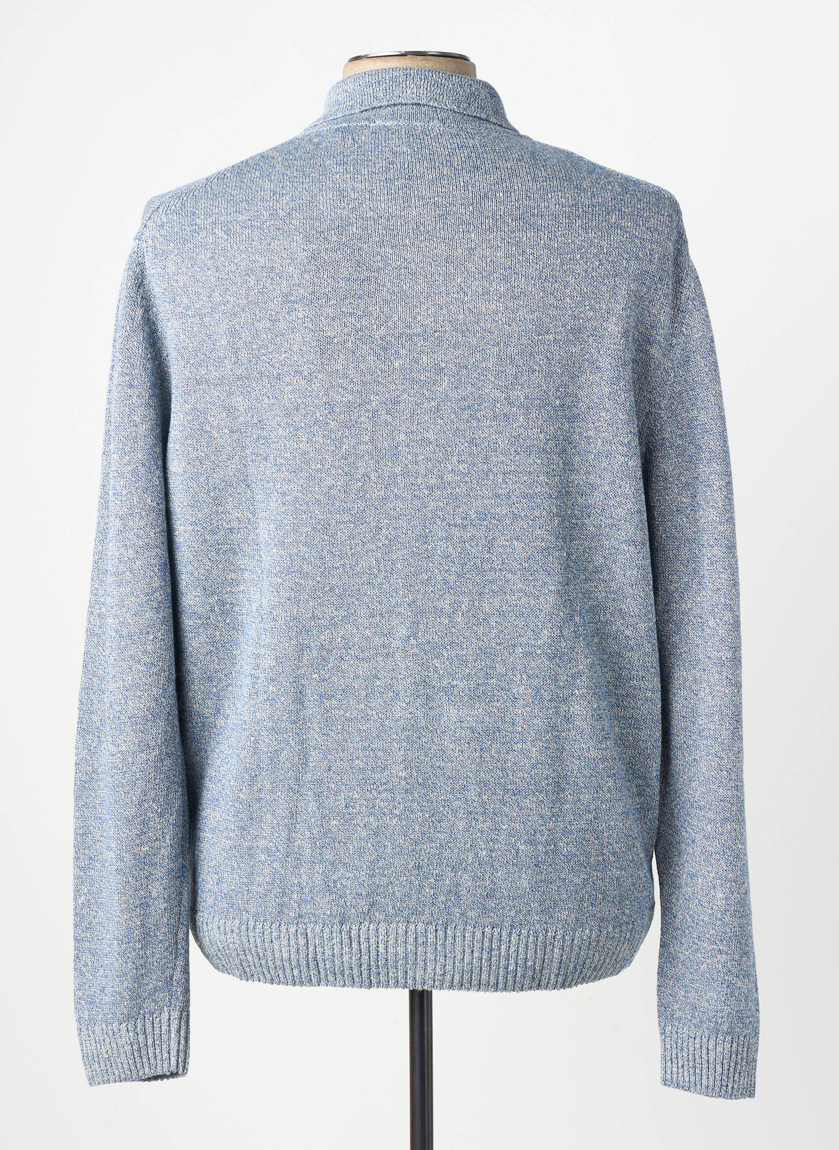 Ilgų rankovių liemenė priekinė mygtukų uždarymo sistema mėlyna WOOL & CO vyras