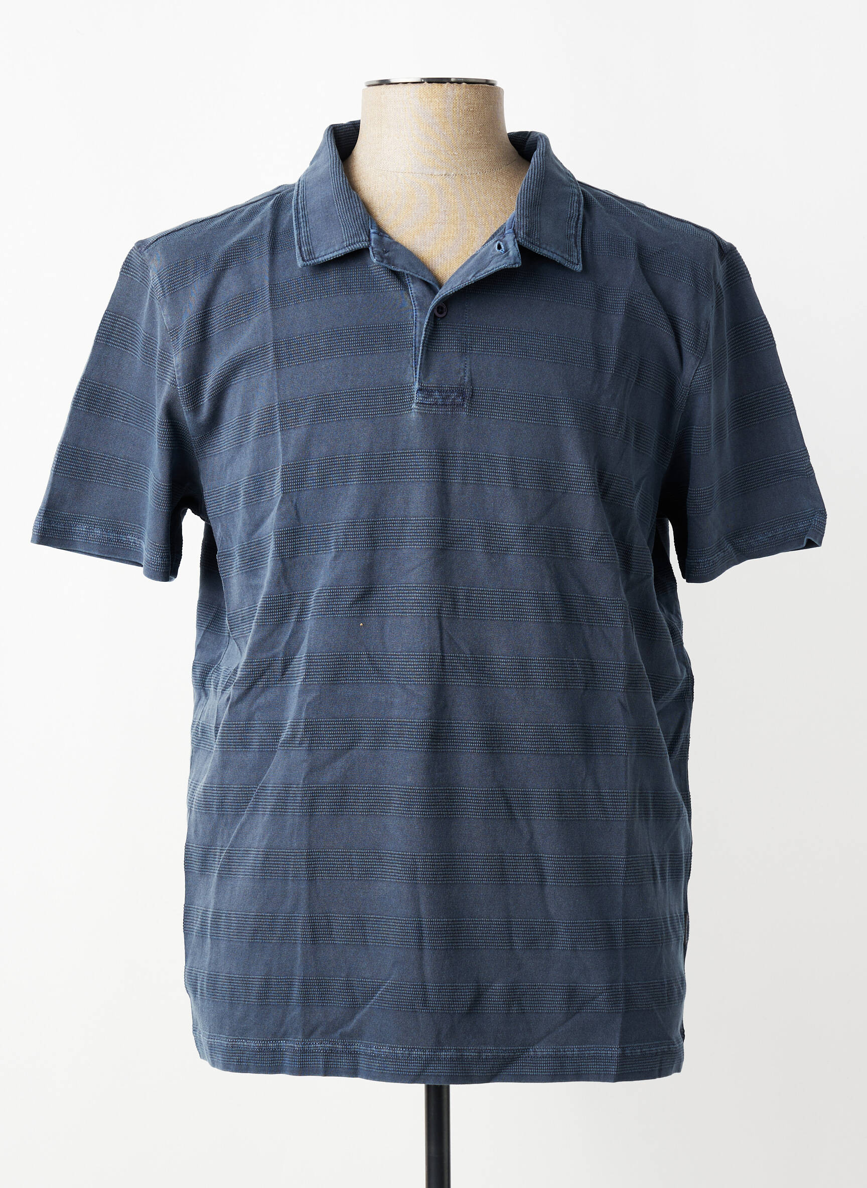 Polo jersey audinys trumpas rankovės mėlyna FYNCH-HATTON vyras