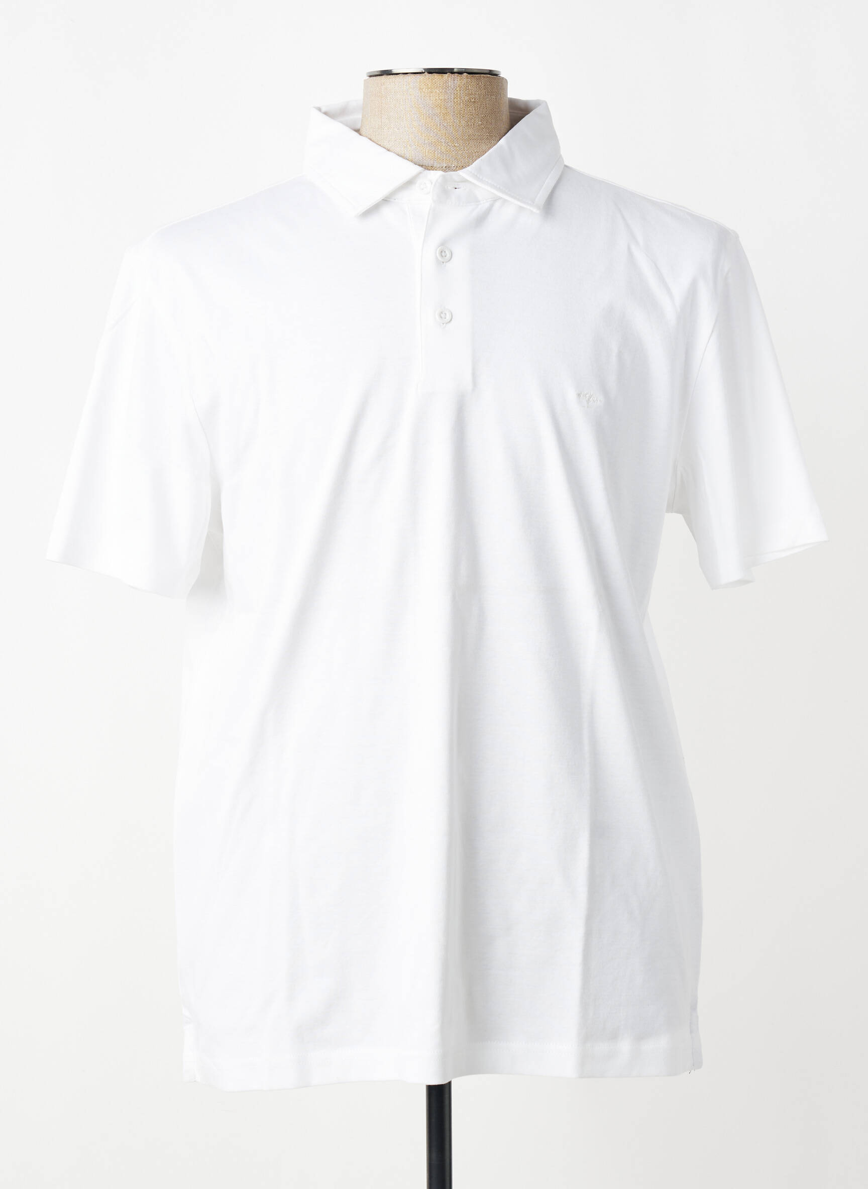 Polo jersey audinys trumpas rankovės baltas FYNCH-HATTON vyras