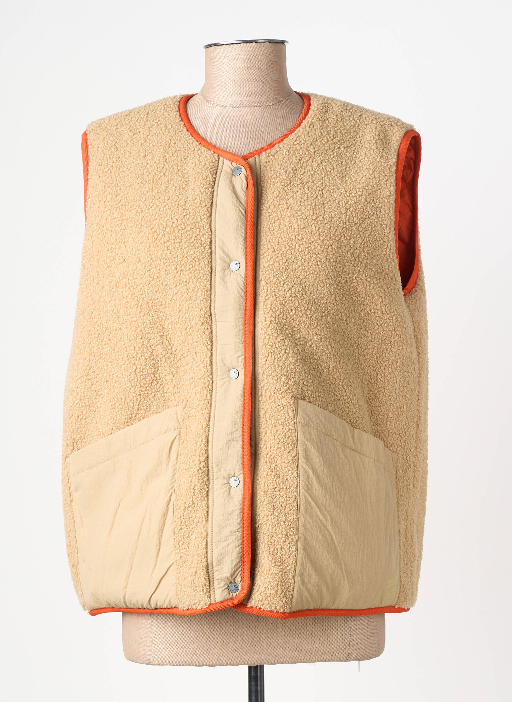 Pūkinė striukė kišenės be gobtuvų oranžinė CAMEL ACTIVE moteris