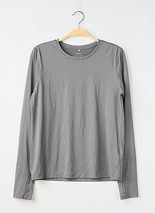 T-marškinys ilgos rankovės ilgos rankovės pilka H&M moteris