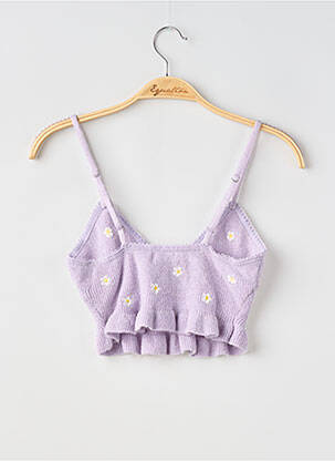 Viršūnė tamprumas plonos dirželiai violetinis FOR LOVE & LEMONS moteris