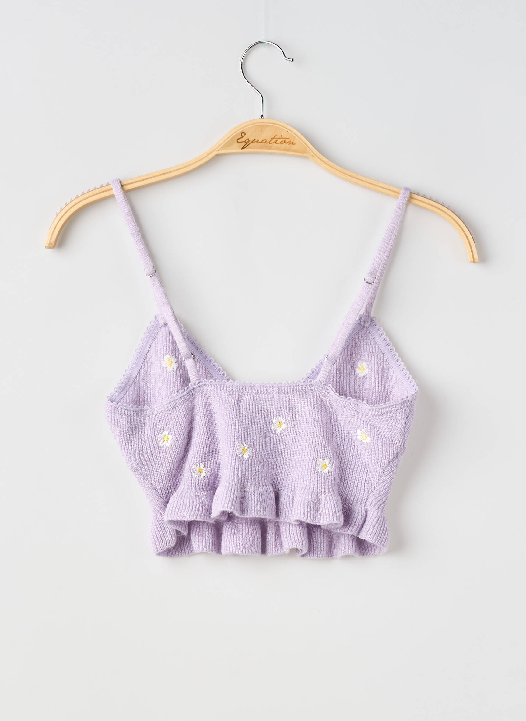 Viršūnė tamprumas plonos dirželiai violetinis FOR LOVE & LEMONS moteris