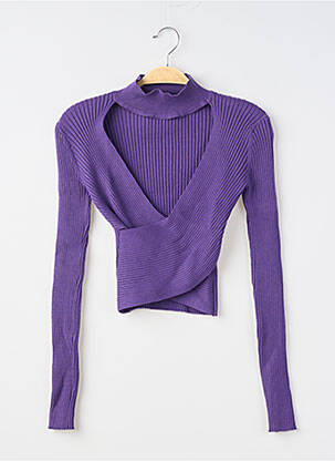 Viršūnė tamprumas ilgos rankovės violetinis ZARA moteris