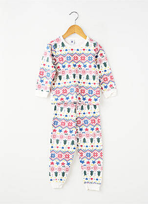 Pižama kelnės su pėdkelnėmis baltas PETIT BATEAU vaikas