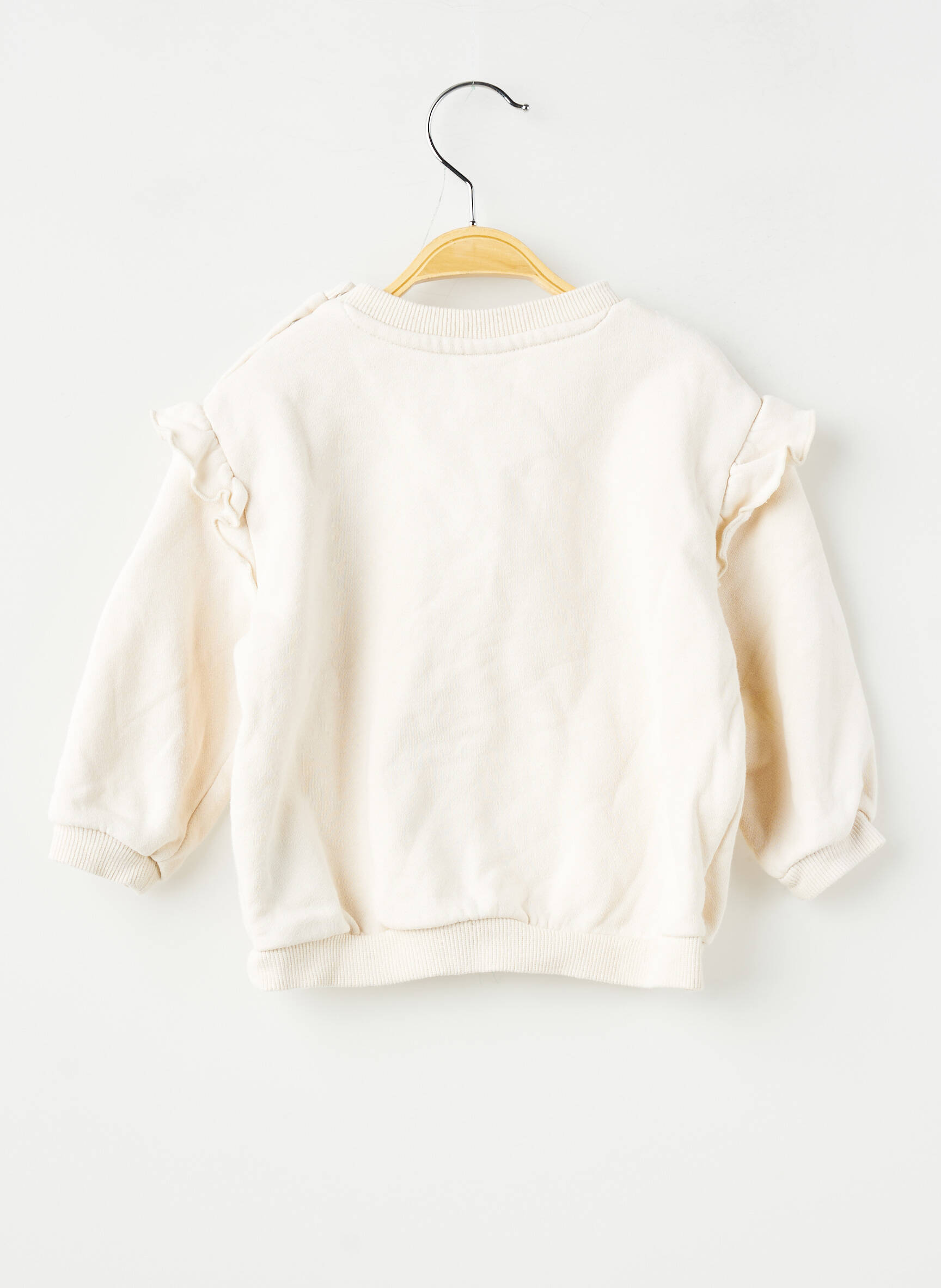 Mikroskopas floqué serigrafija ilgos rankovės baltas H&M mergina