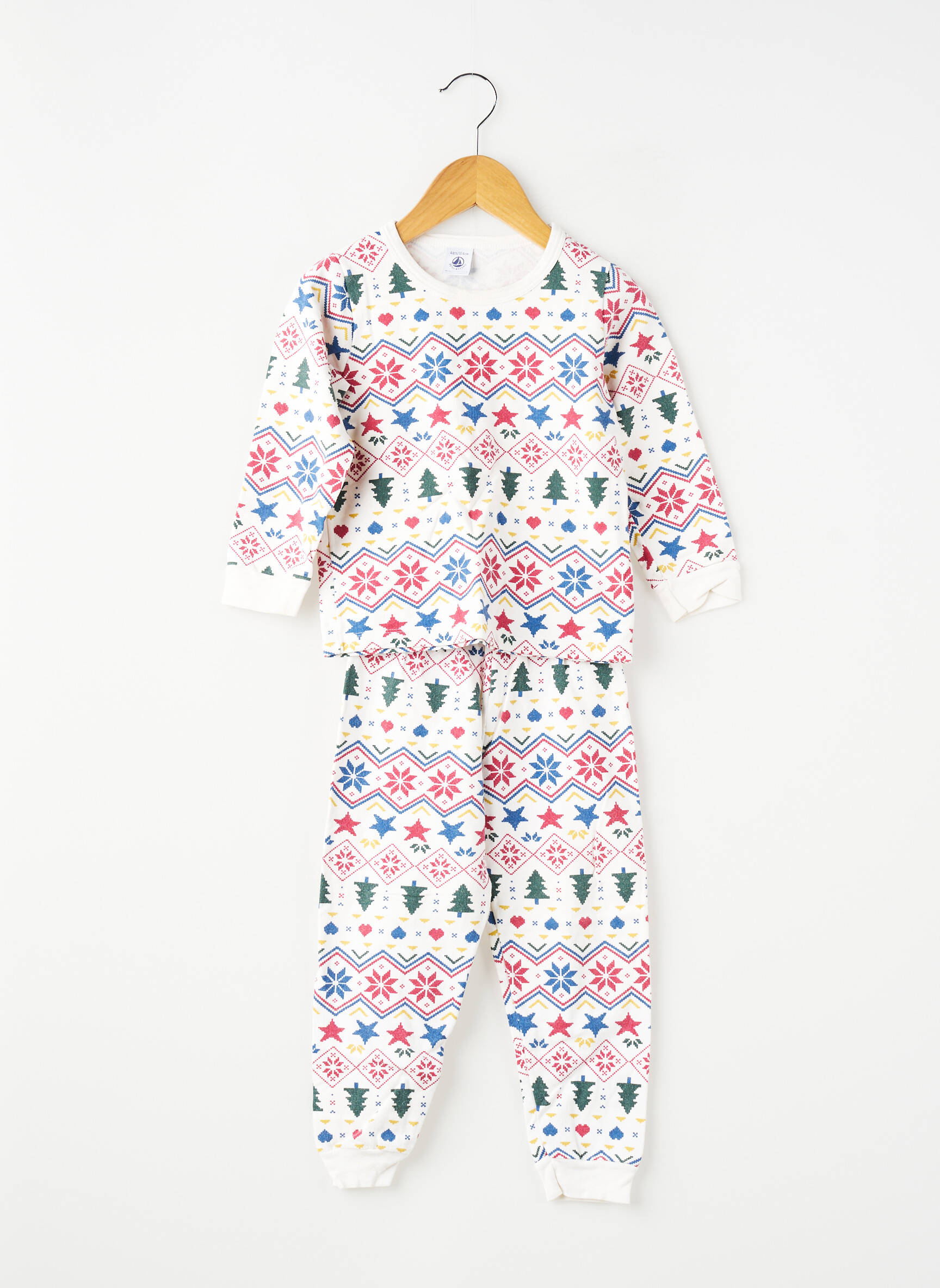 Pižama tiesi iškirptė baltas PETIT BATEAU vaikas