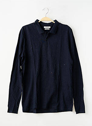 Polo ilgos rankovės ilgos rankovės mėlyna PREMIUM DE JACK AND JONES vyras