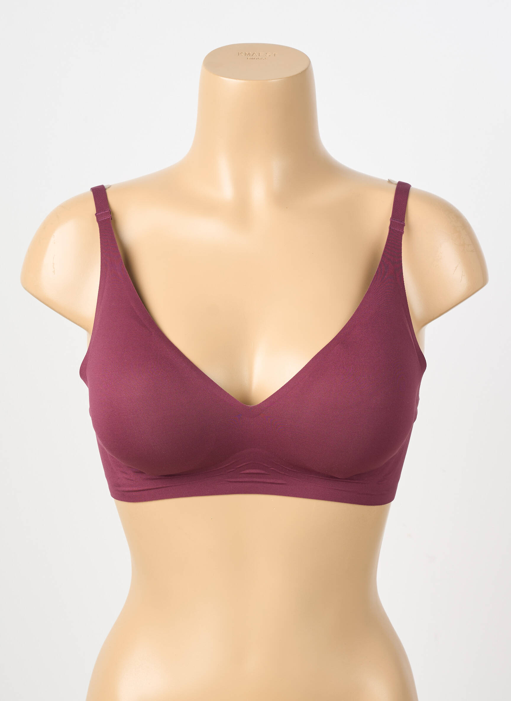 Liemenėlė be rėmo liemenėlė su išimamu putų paminkštinimu raudona CREAMY FABRICS moteris