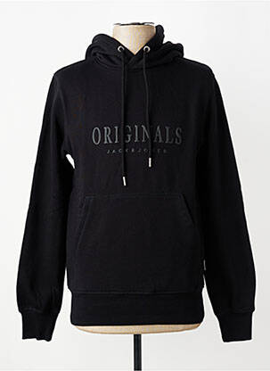 Kapišonas kišenės ilgos rankovės juodas JACK & JONES vyras