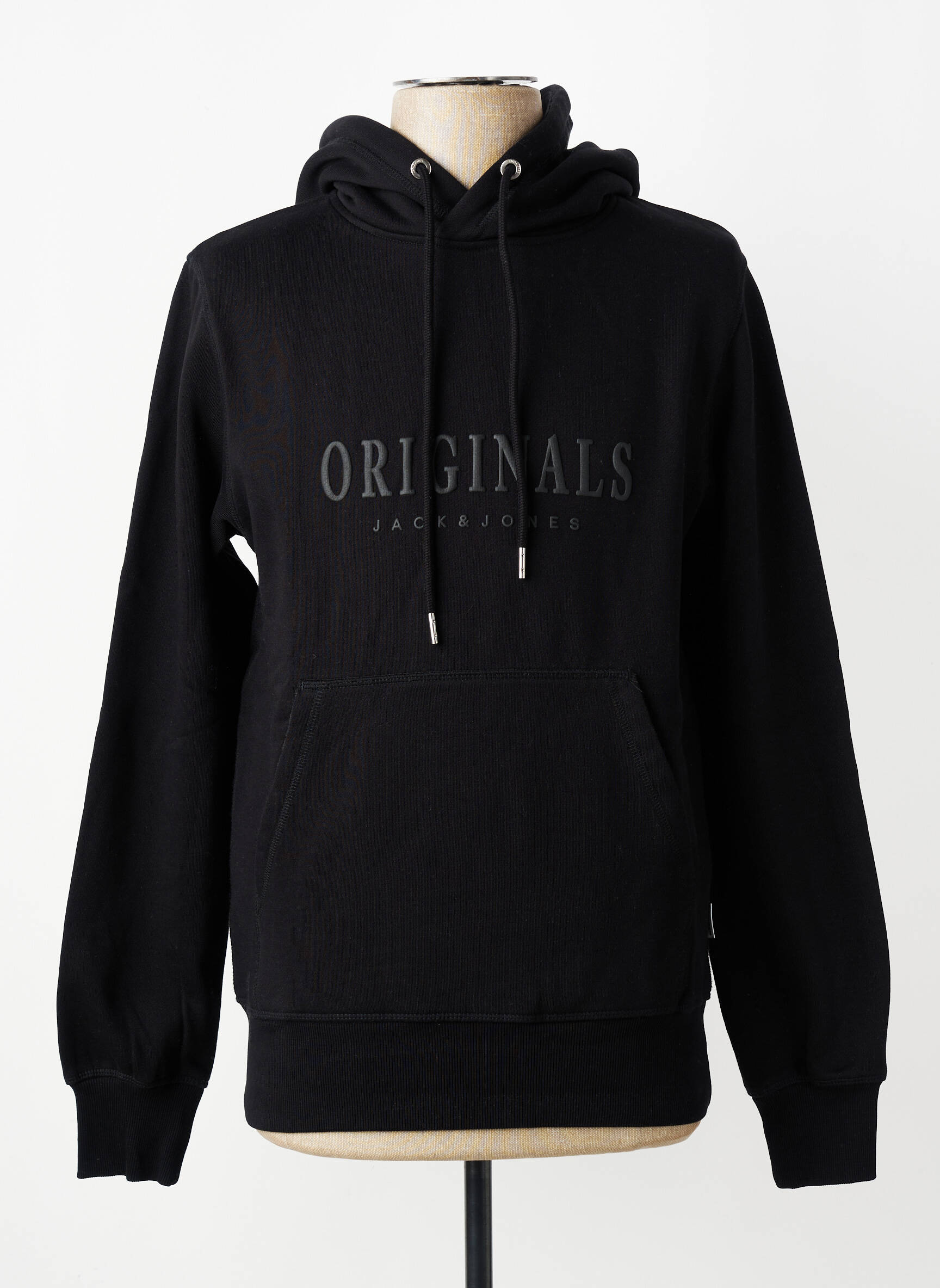 Kapišonas kišenės ilgos rankovės juodas JACK & JONES vyras