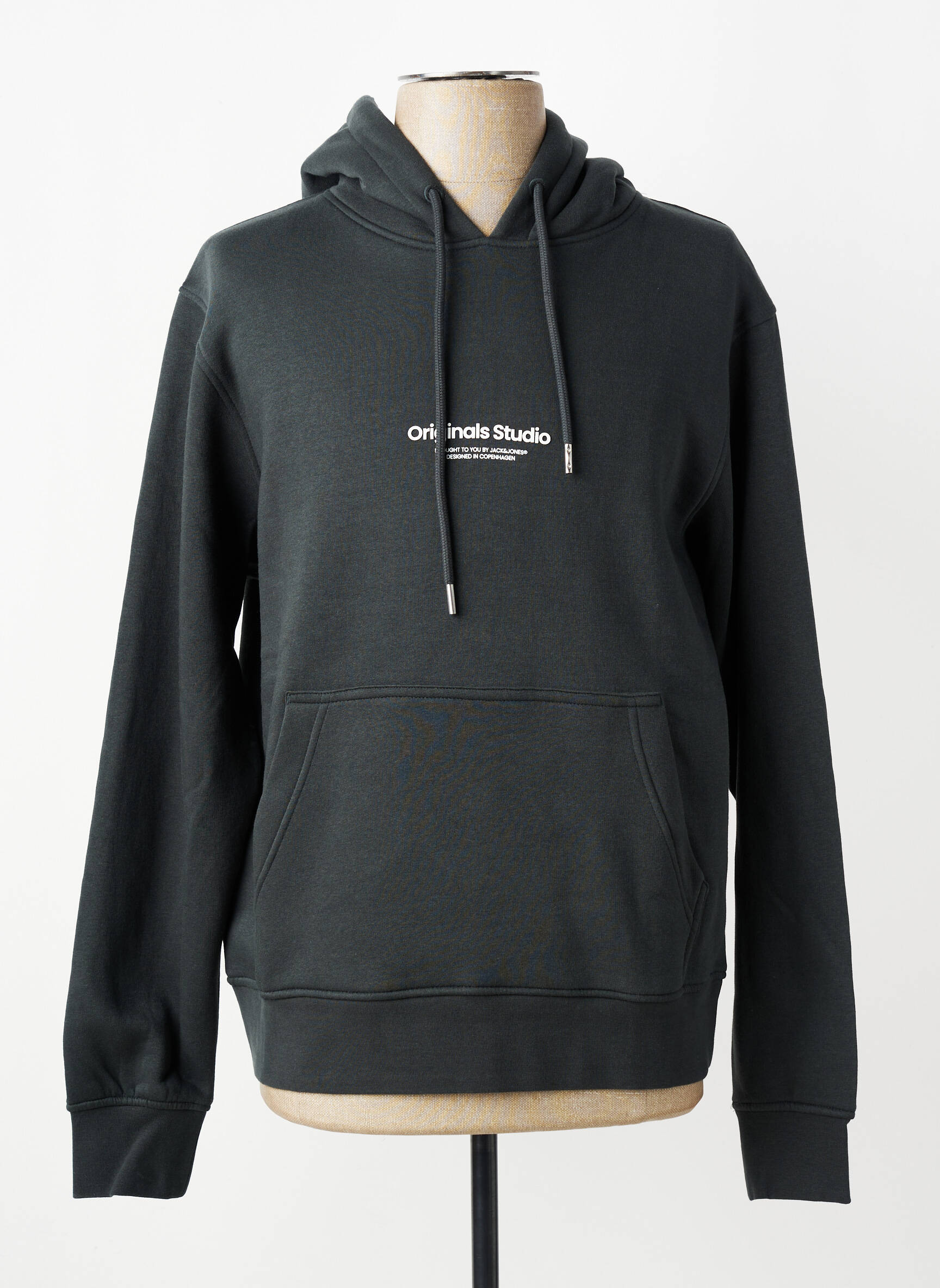 Kapišonas kišenės ilgos rankovės žalias JACK & JONES vyras
