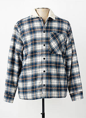 Kasdienis švarkas vidinė apdaila su dirbtine pūka mėlyna JACK & JONES vyras