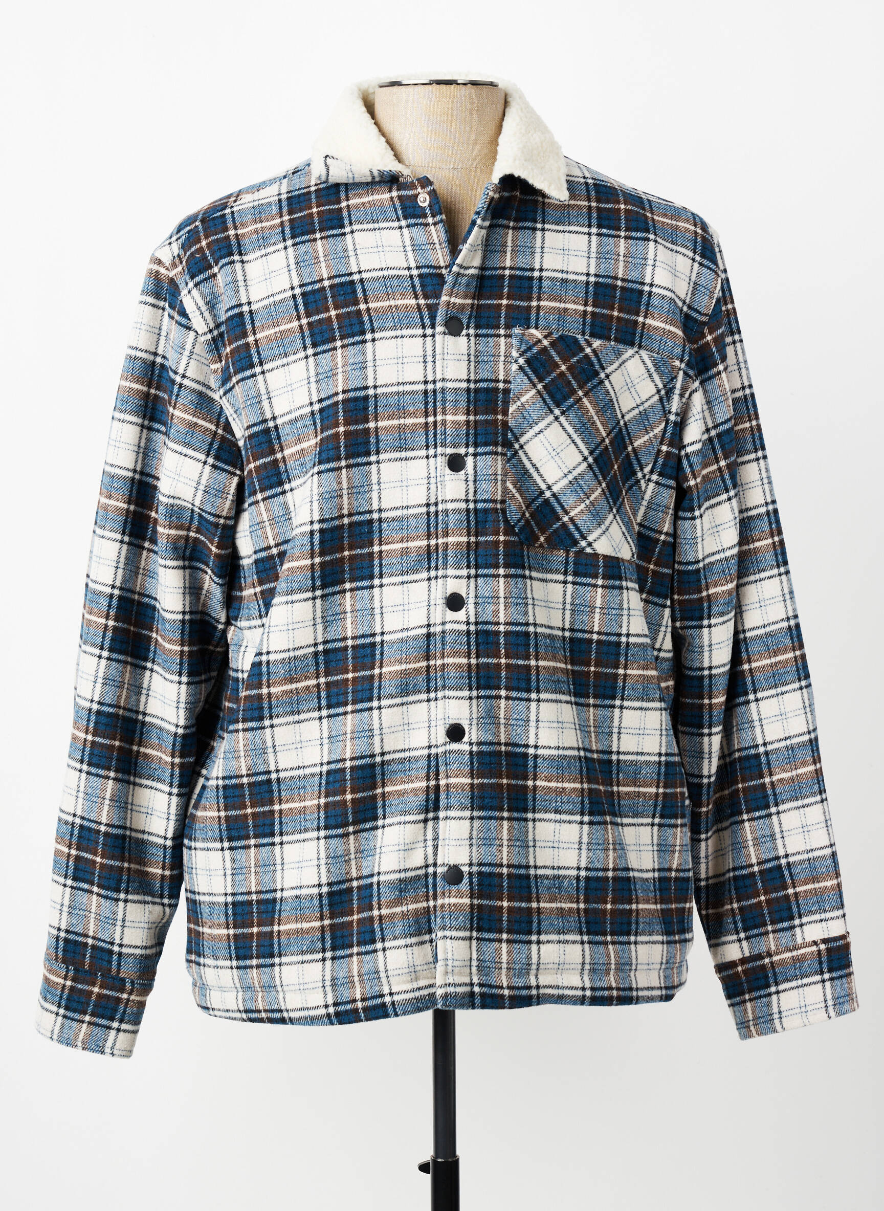 Kasdienis švarkas vidinė apdaila su dirbtine pūka mėlyna JACK & JONES vyras