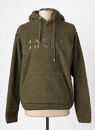 Kapišonas kišenės ilgos rankovės žalias JACK & JONES vyras