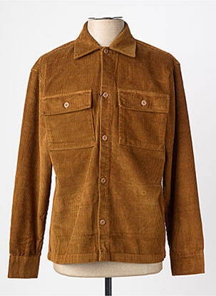 Kasdienis švarkas tiesi kirpimas rudas JACK & JONES vyras