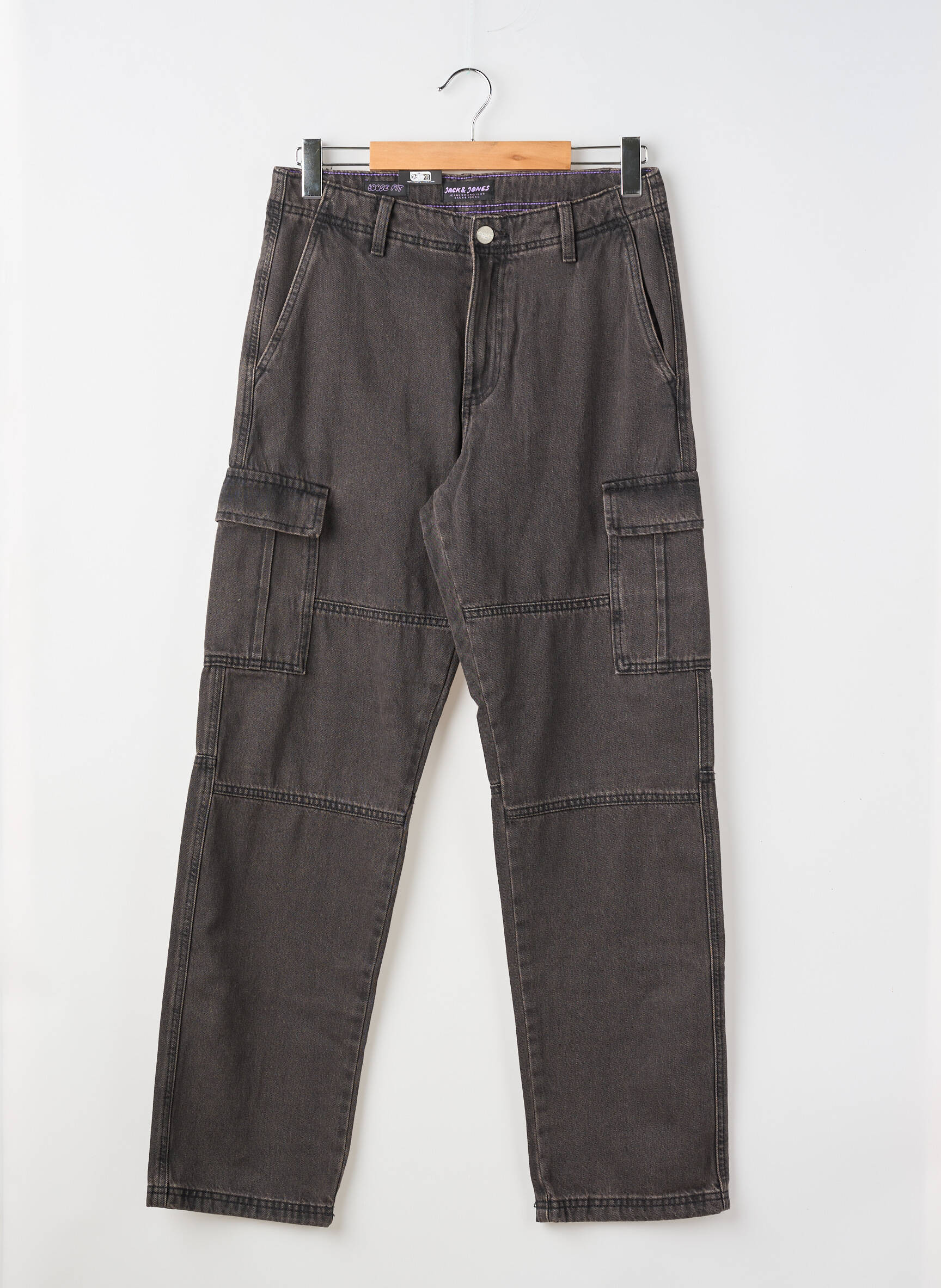 Kargo kelnė tiesi kirpimas normala dydis pilka JACK & JONES vyras