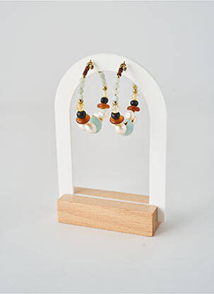 Auskarai perlų ornamentas rudas NATURE BIJOUX moteris