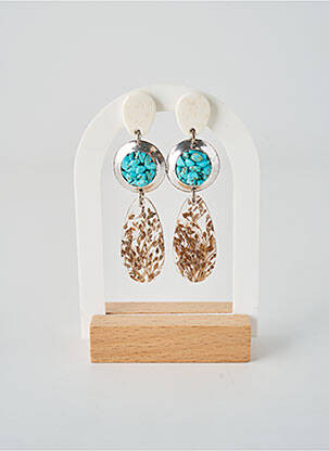 Auskarai užsegimas kilpa(s) mėlyna NATURE BIJOUX moteris