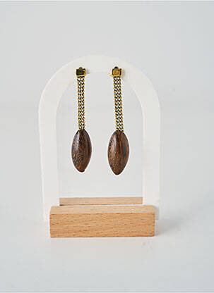 Auskarai užsegimas kilpa(s) rudas NATURE BIJOUX moteris