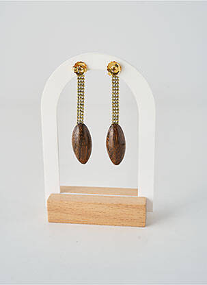 Auskarai užsegimas kilpa(s) rudas NATURE BIJOUX moteris