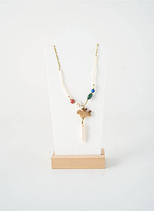 Kaklaraištis perlų ornamentas baltas NATURE BIJOUX moteris