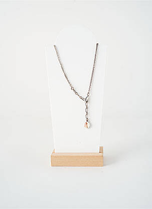 Kaklaraištis perlų ornamentas rudas NATURE BIJOUX moteris