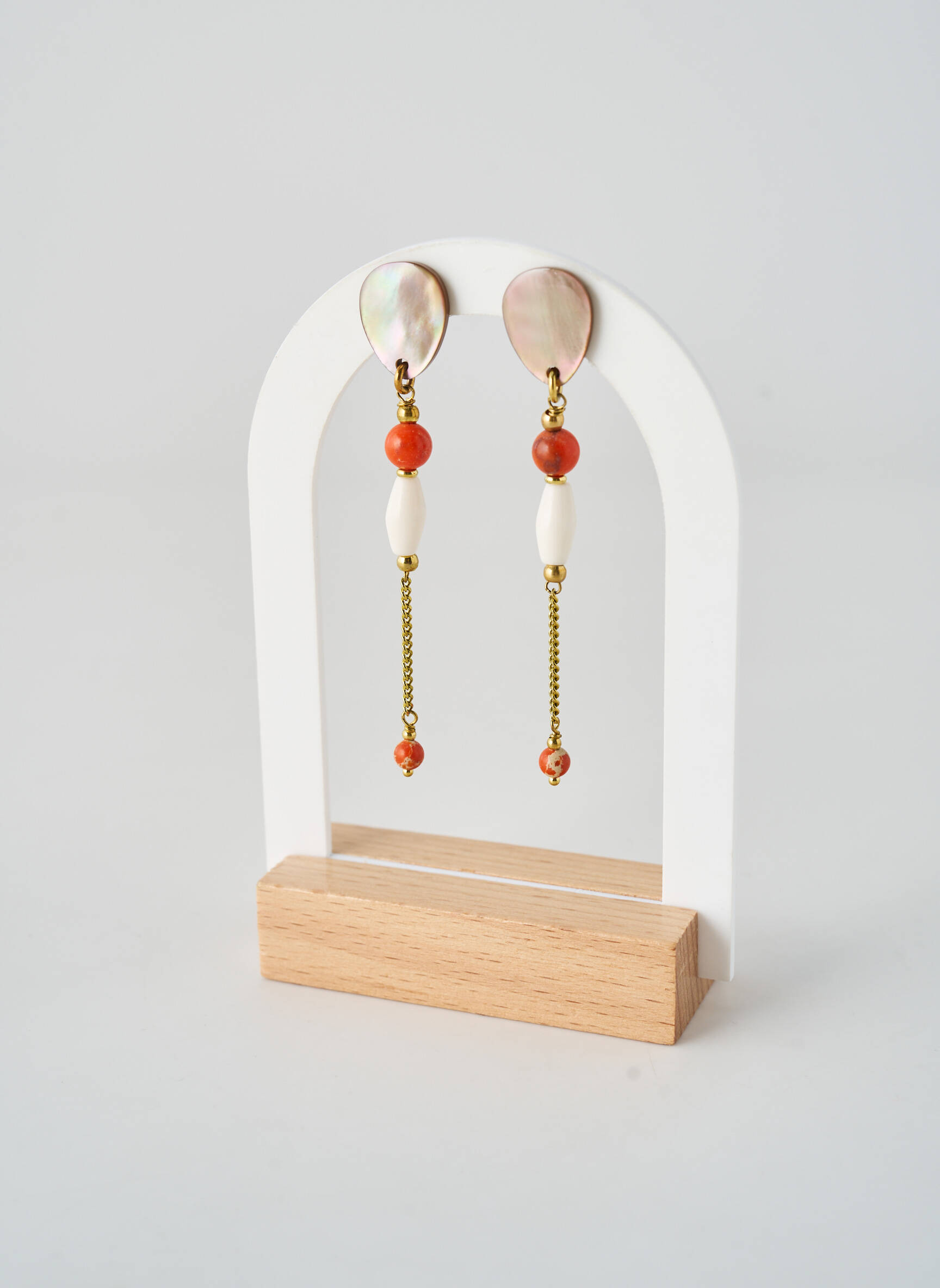 Auskarai perlų ornamentas auksas NATURE BIJOUX moteris