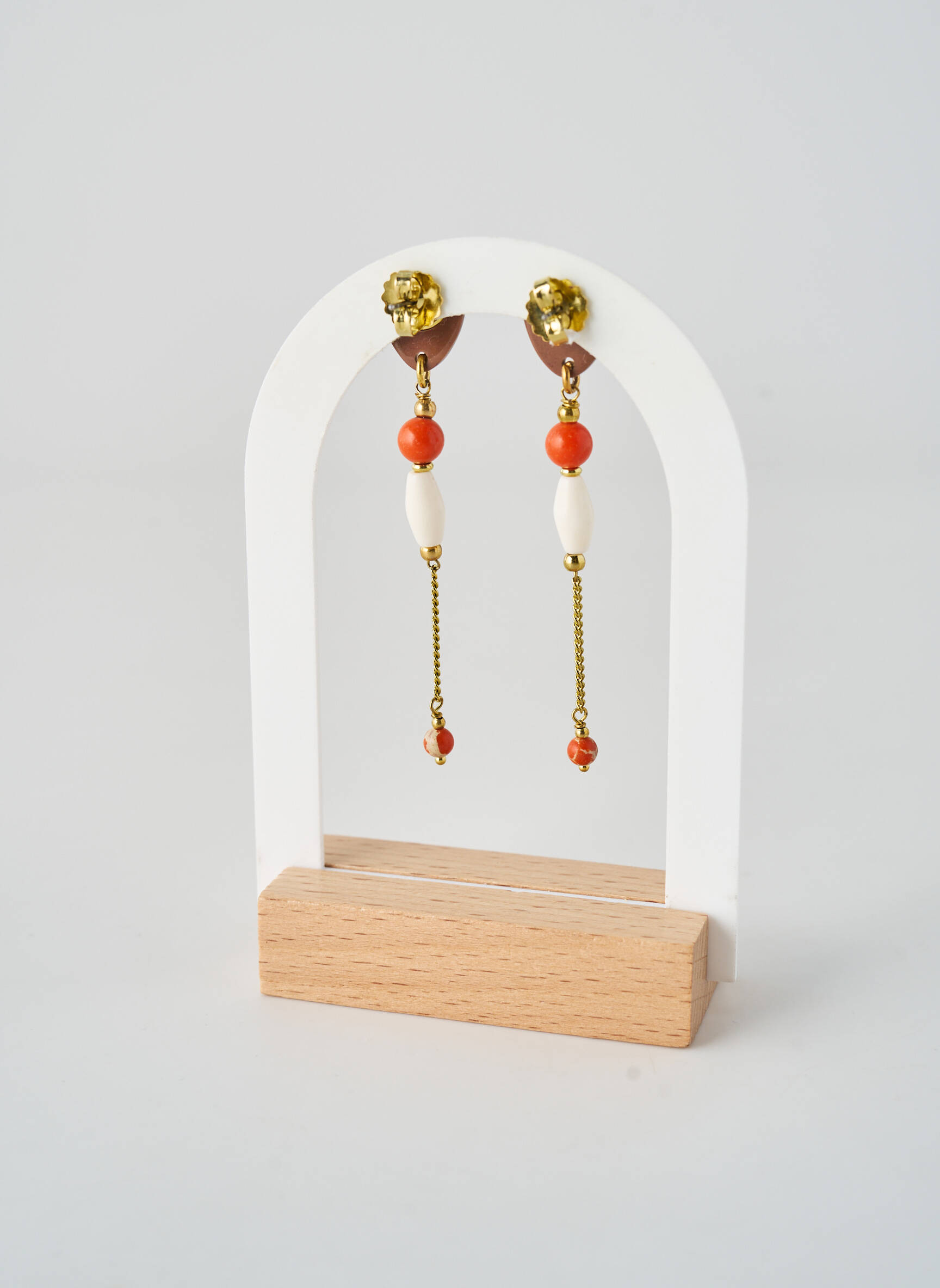Auskarai perlų ornamentas auksas NATURE BIJOUX moteris