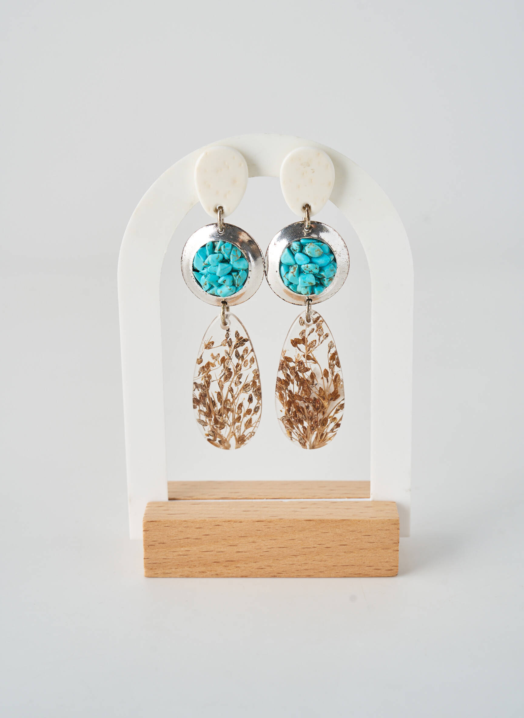 Auskarai užsegimas kilpa(s) mėlyna NATURE BIJOUX moteris