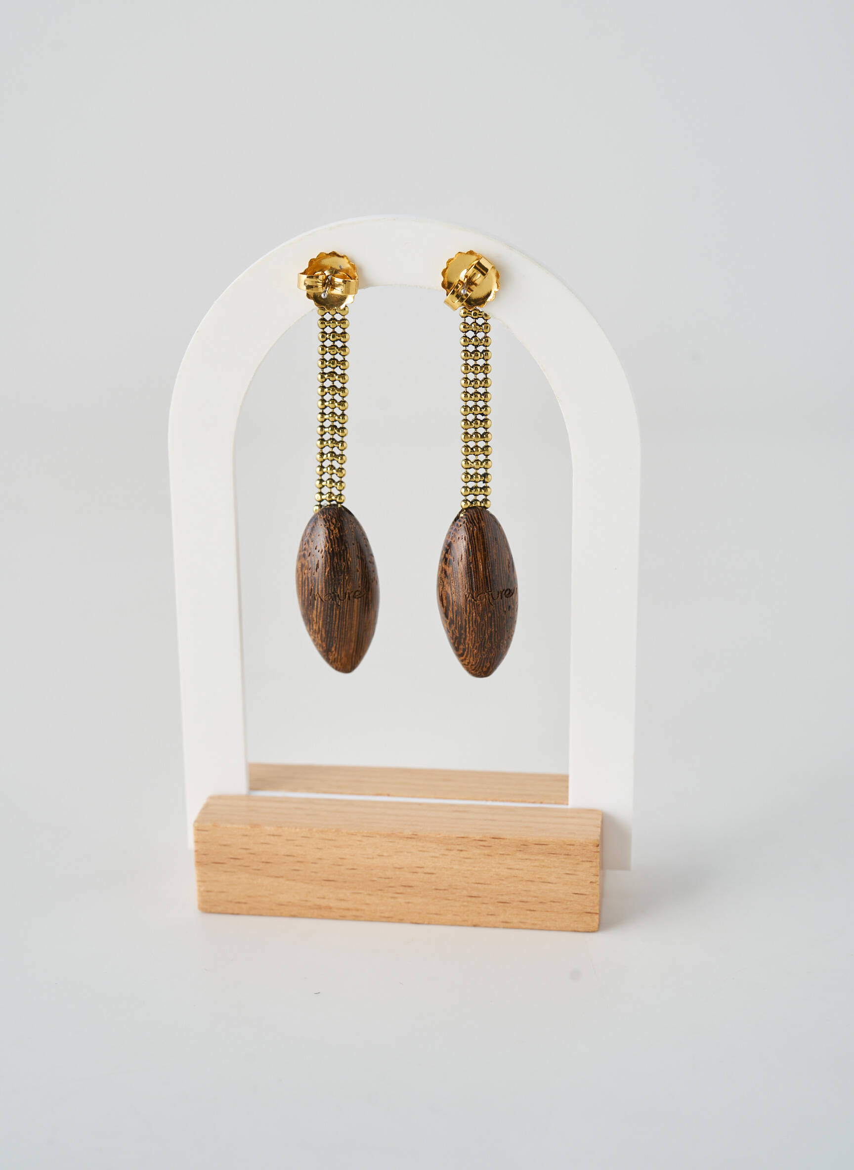 Auskarai užsegimas kilpa(s) rudas NATURE BIJOUX moteris