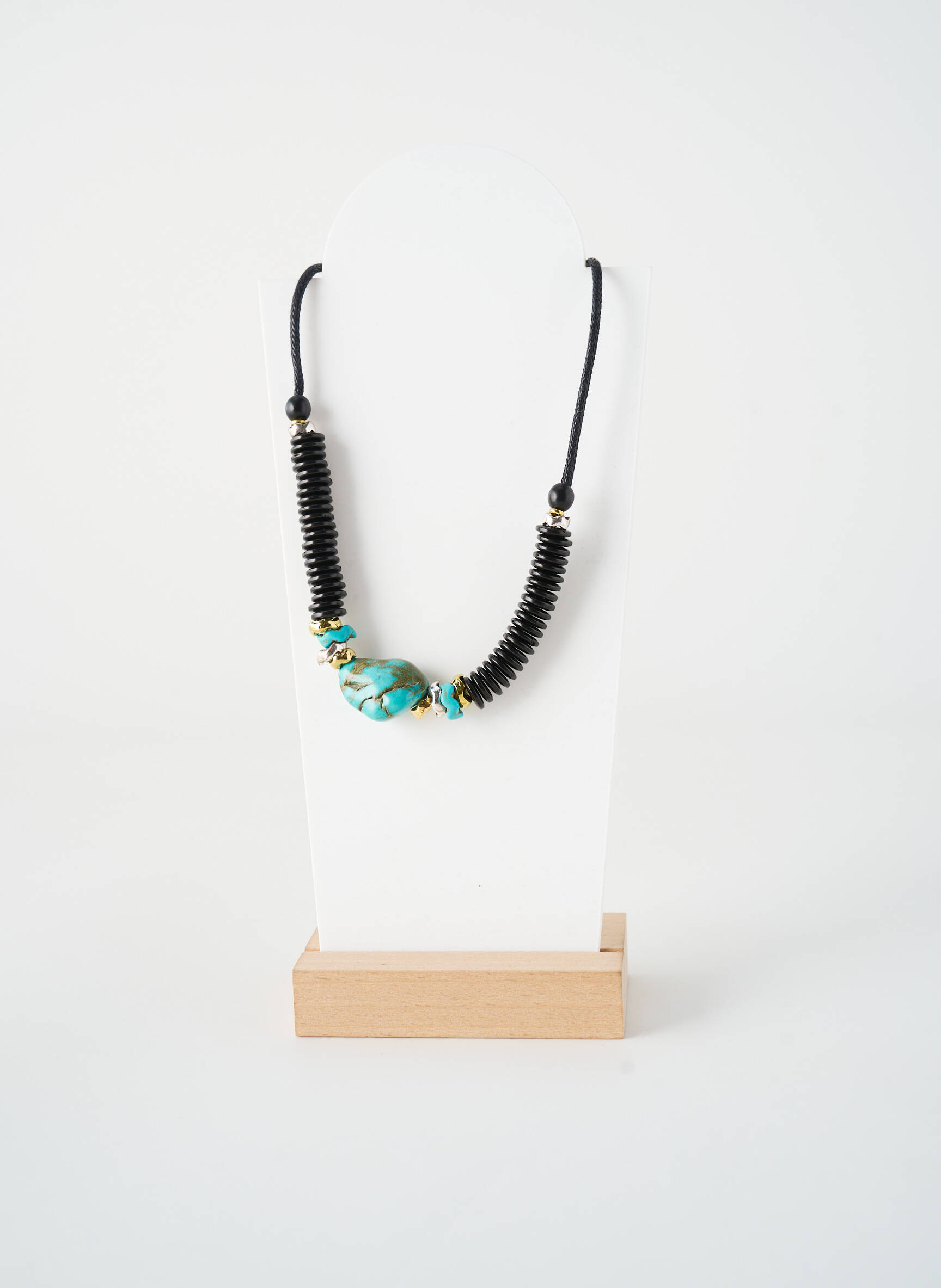 Kaklaraištis perlų ornamentas mėlyna NATURE BIJOUX moteris