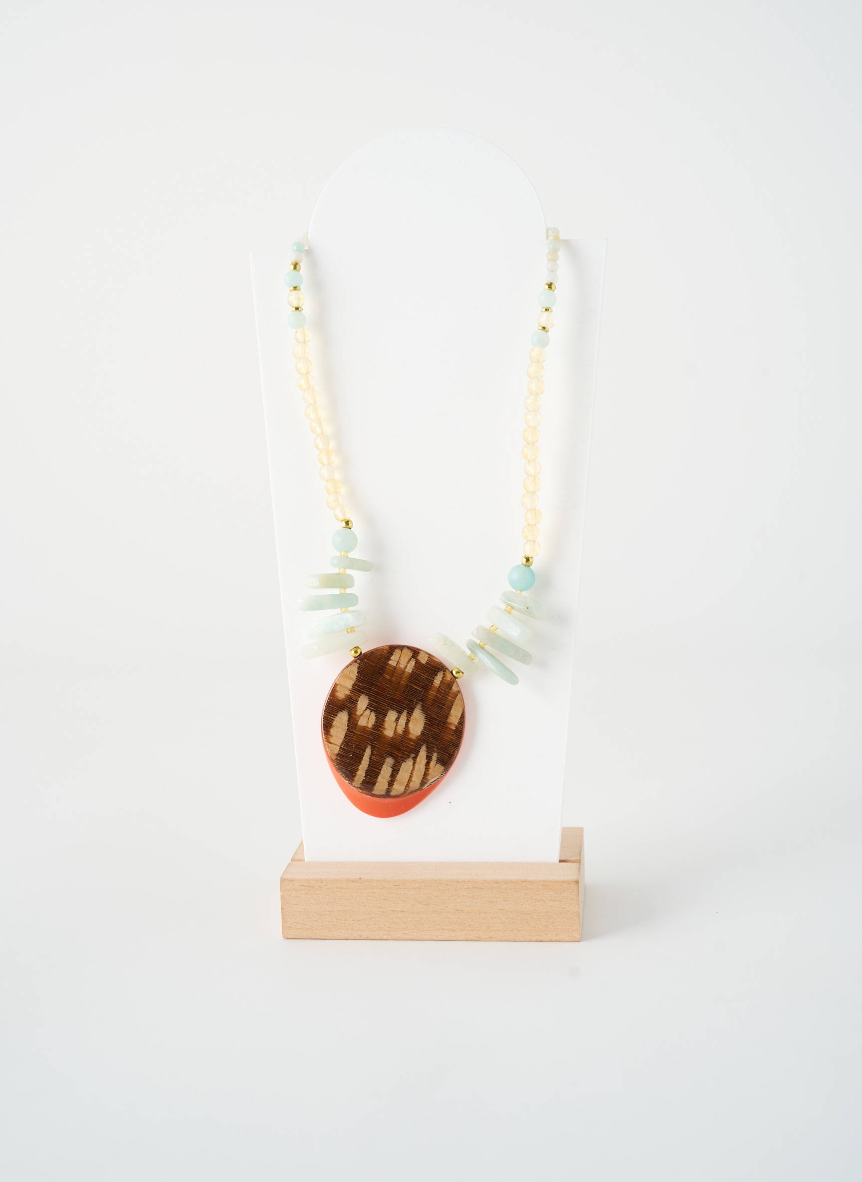 Kaklaraištis perlų ornamentas mėlyna NATURE BIJOUX moteris