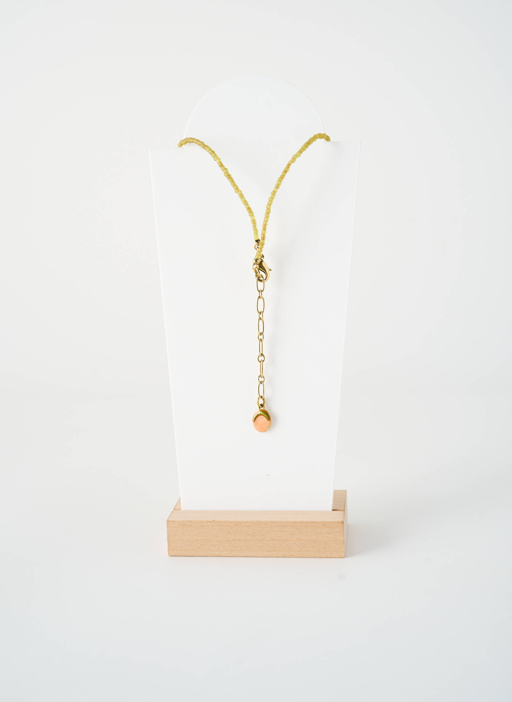 Kaklaraištis perlų ornamentas žalias NATURE BIJOUX moteris