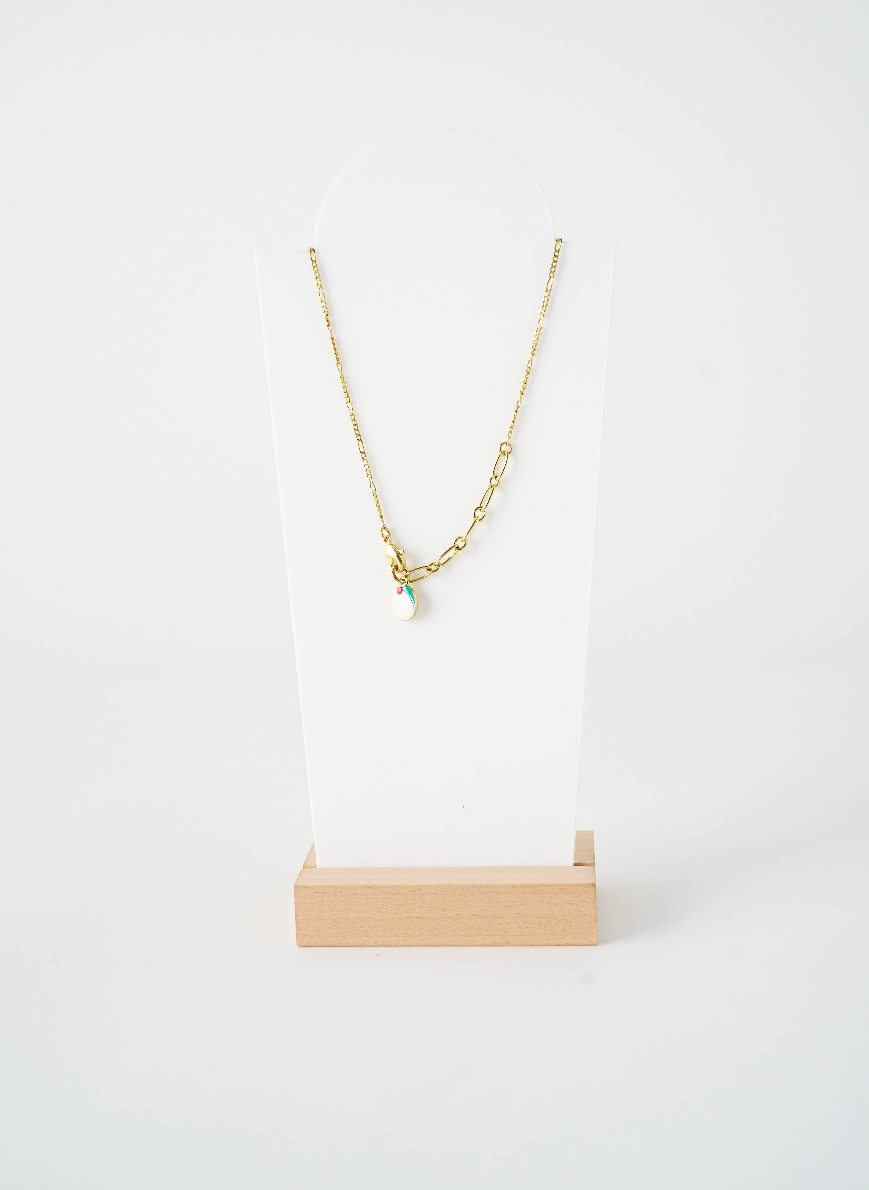 Kaklaraištis perlų ornamentas baltas NATURE BIJOUX moteris