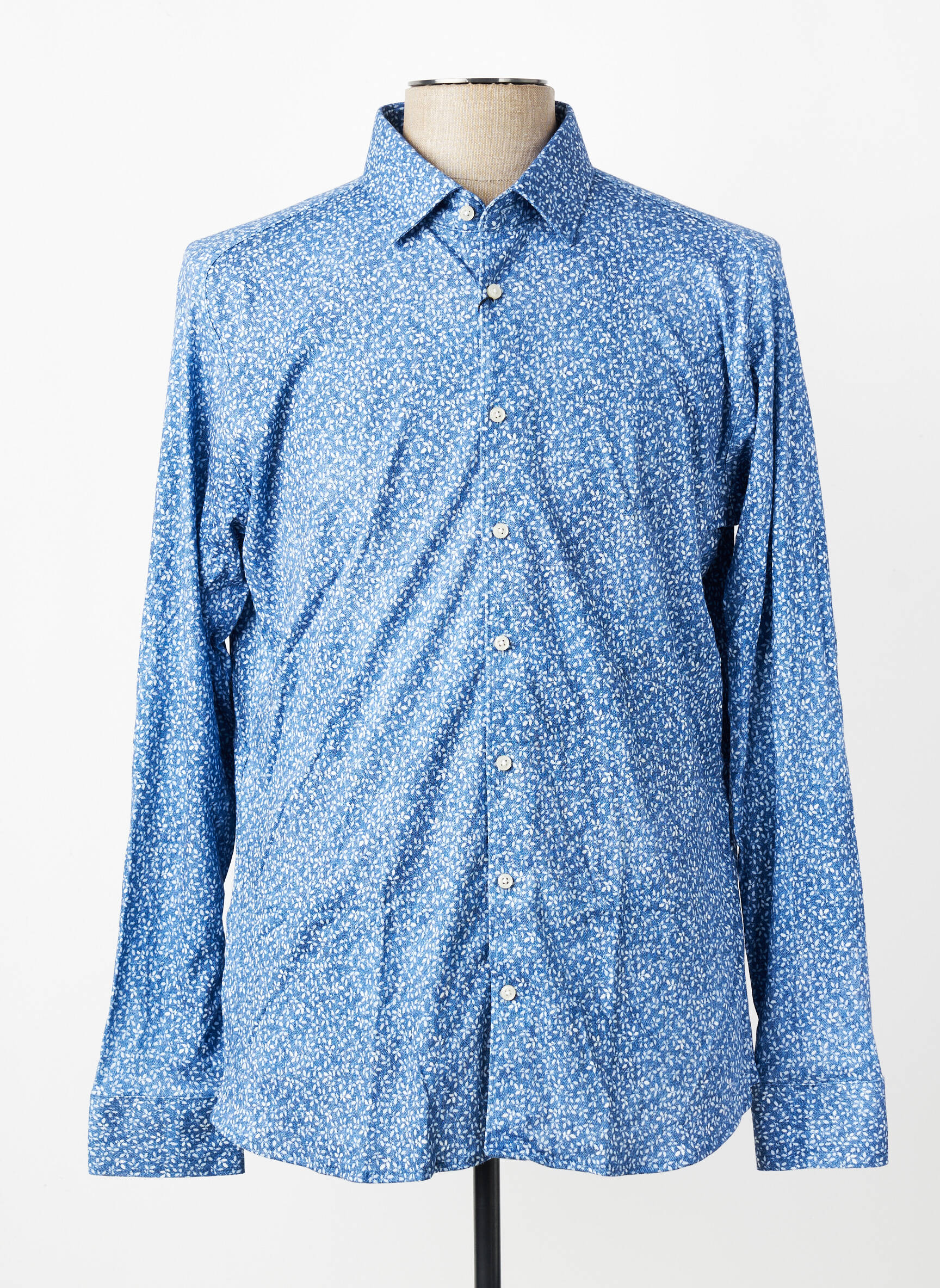 Ilgomis rankovėmis marškinys fantazijos raštas mėlyna DESOTO vyras