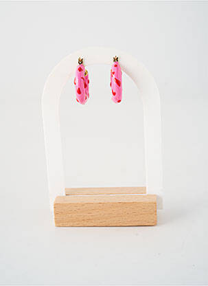 Auskarai sidabro medžiagos rožinė PHAROS JEWELLERY moteris
