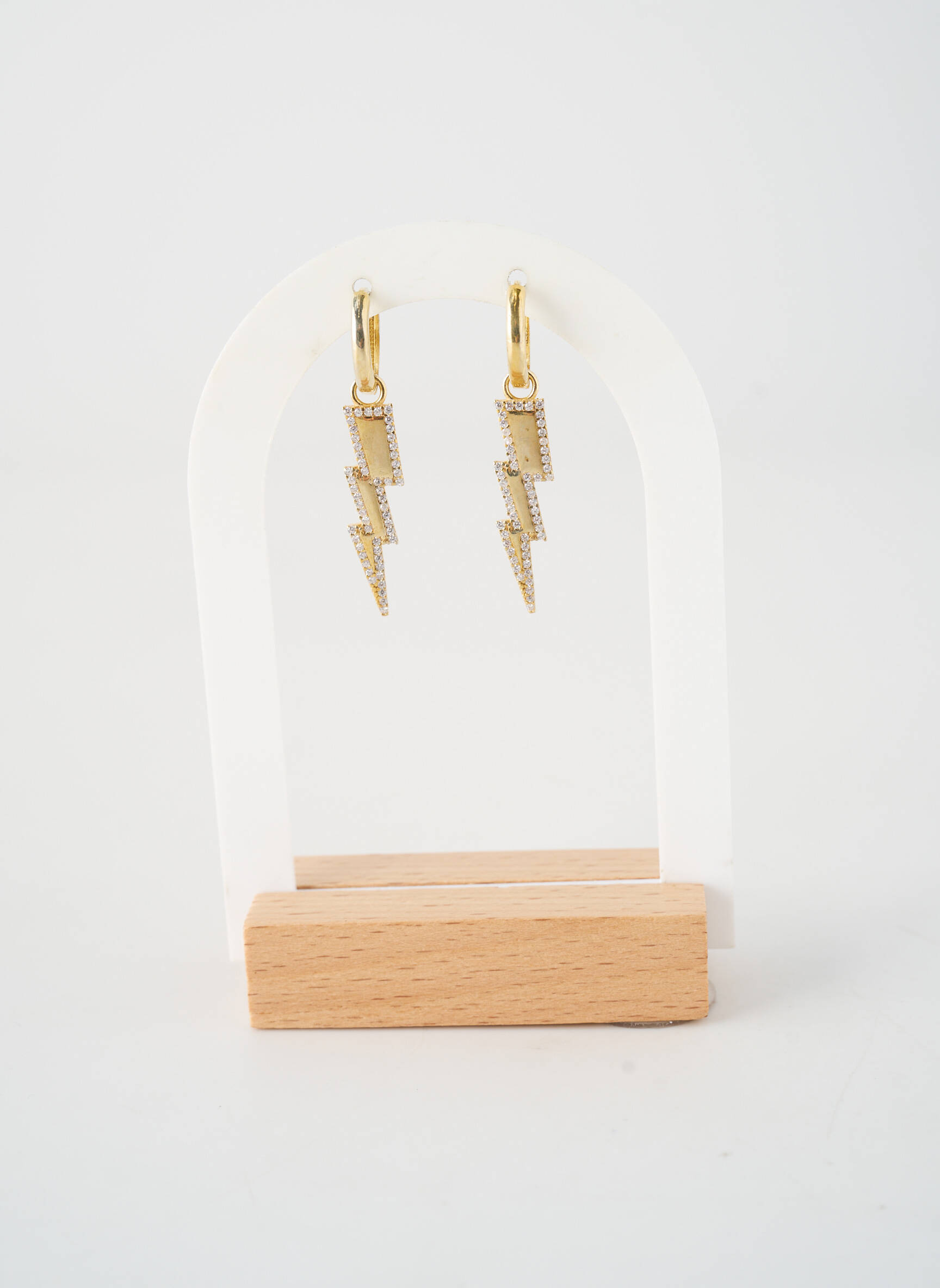 Auskarai sidabro medžiagos auksas PHAROS JEWELLERY moteris