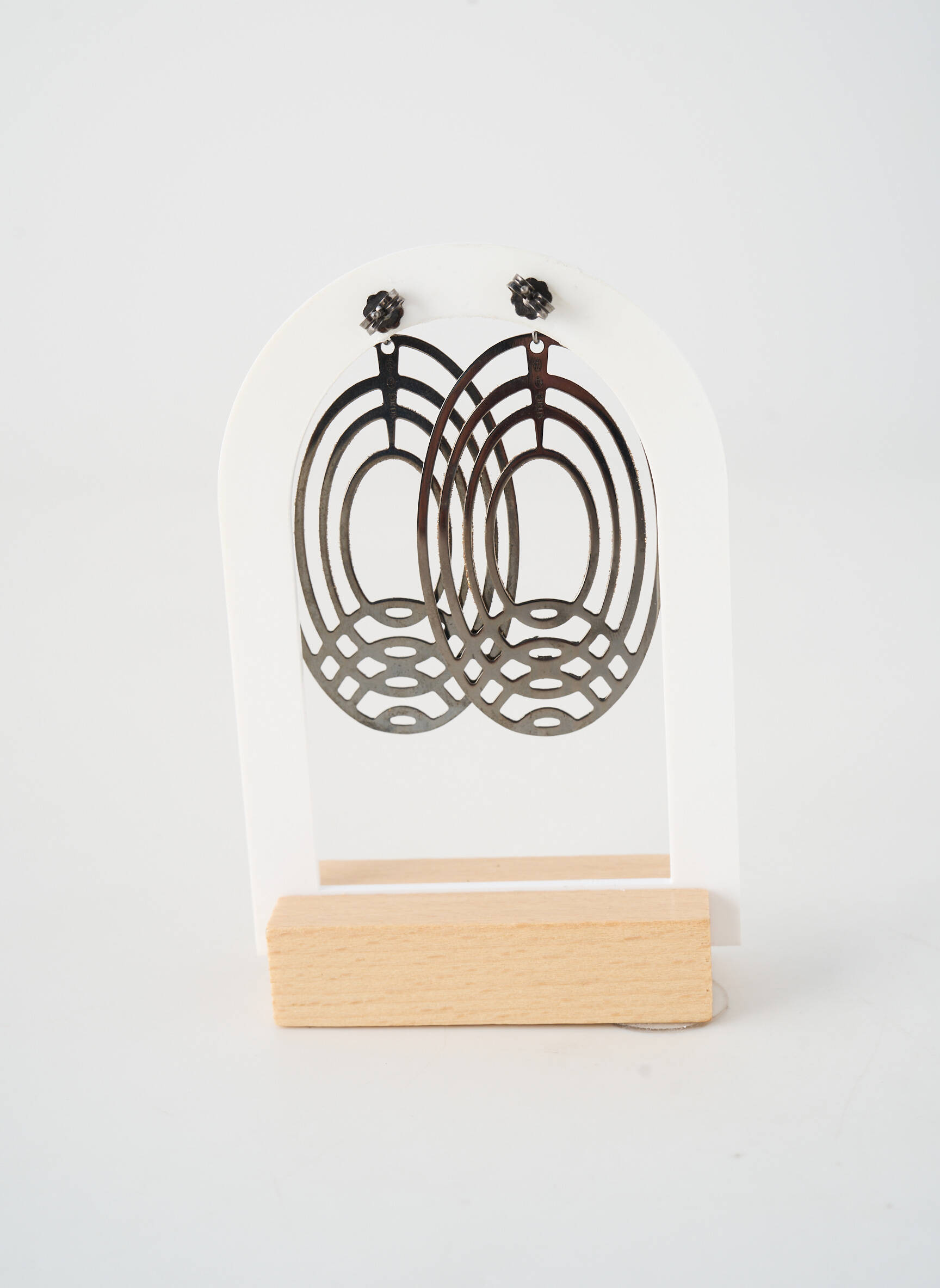 Auskarai sidabro medžiagos juodas ORUS moteris