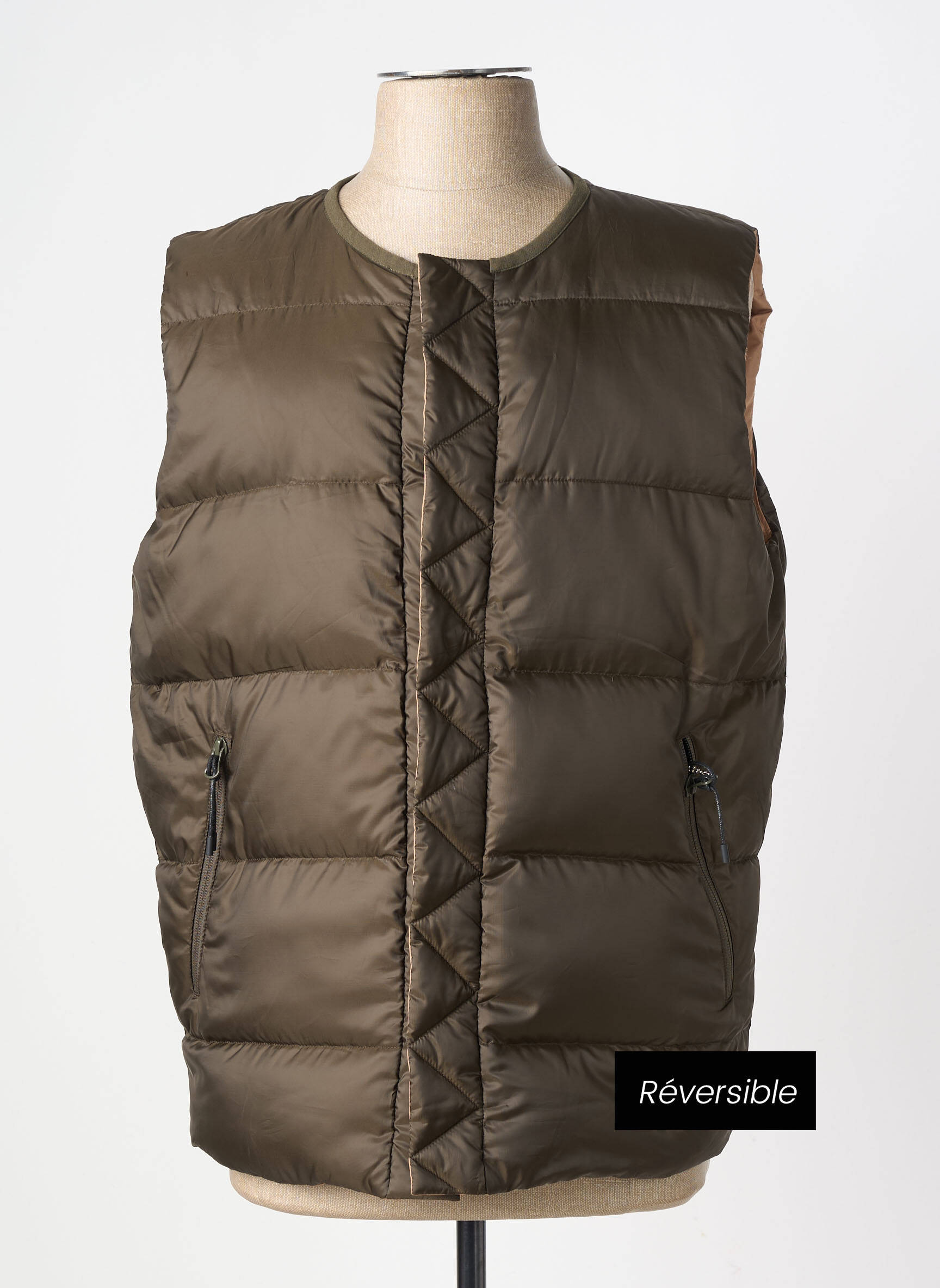 Pūkinė striukė kišenės be gobtuvų žalias WHITE MOUNTAINEERING vyras