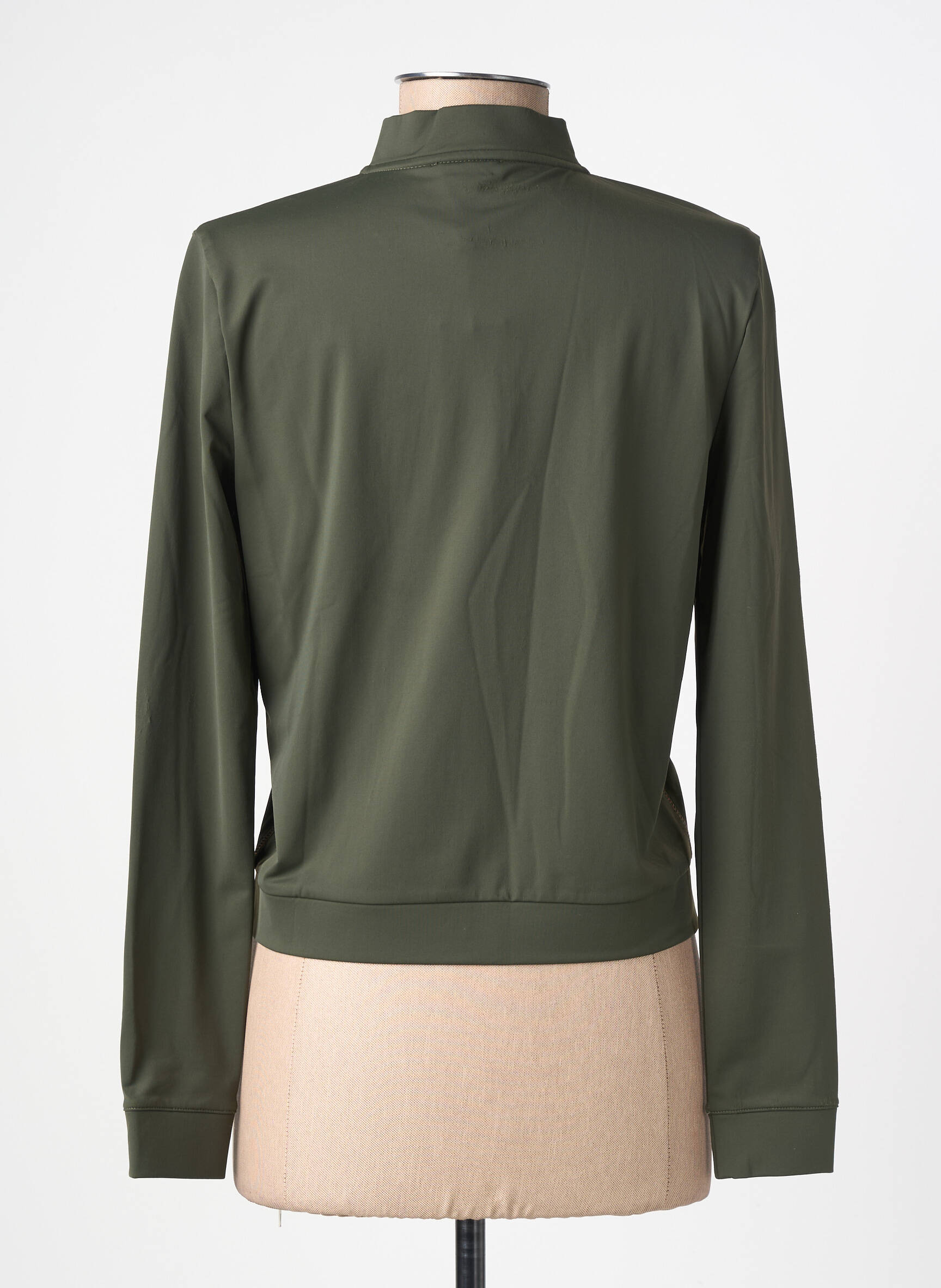 Kasdienis švarkas apvalus kaklas žalias HBT moteris