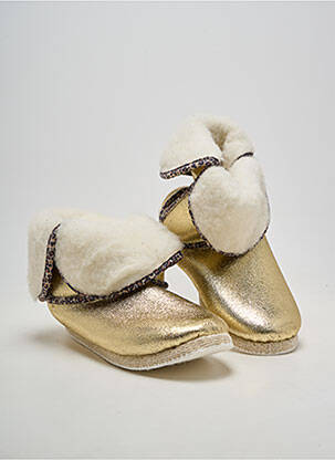Bateliai/pantofliai satino audinys plokščias kulnas iki 3 cm auksas L'ATELIER CHARENTAISES moteris