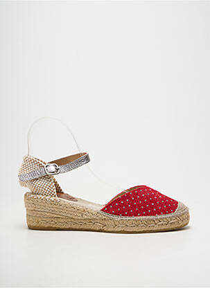 Espadrilės apvalus mygtukas kulnas nuo 4 iki 6 cm raudona SUYUTE moteris